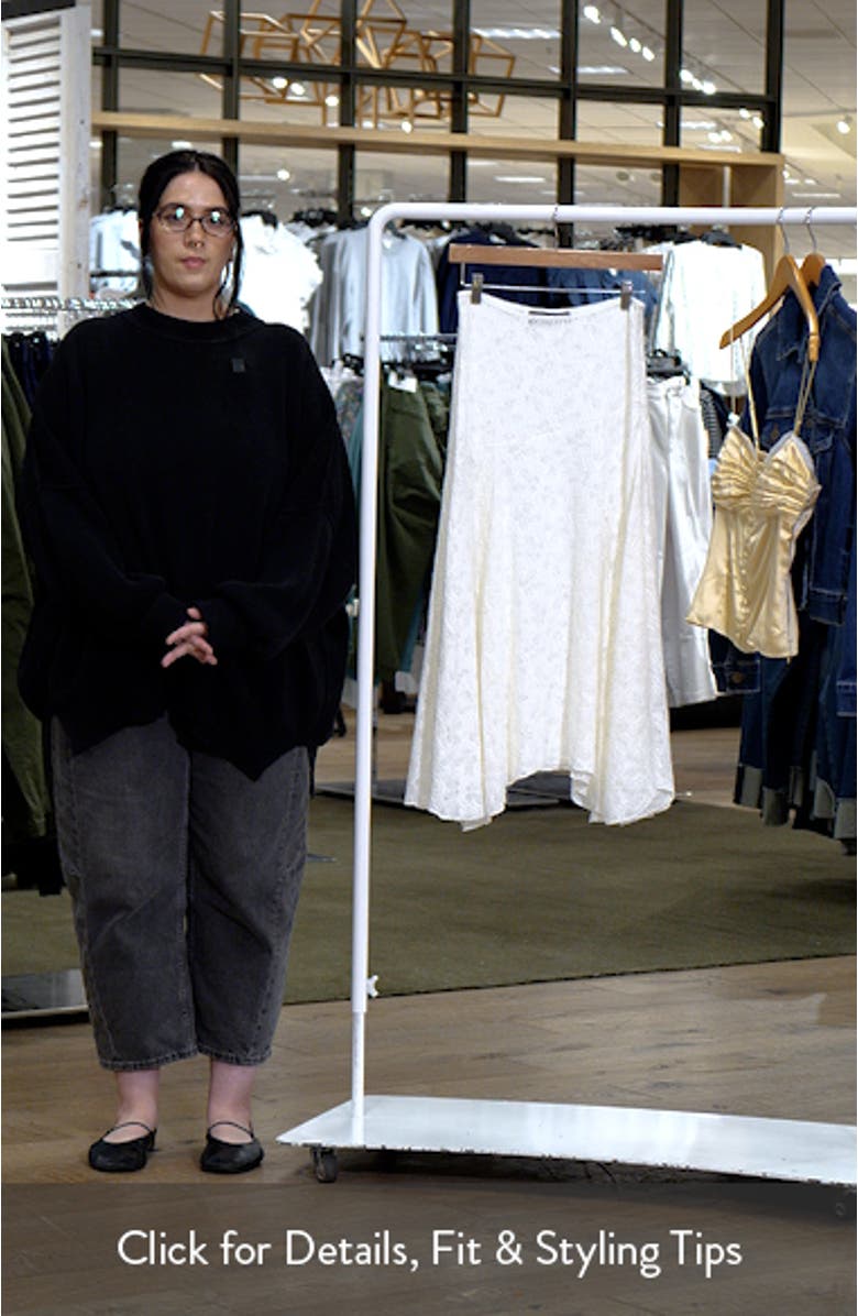 Tidal Pointelle Asymmetric Midi Skirt, sales video thumbnail