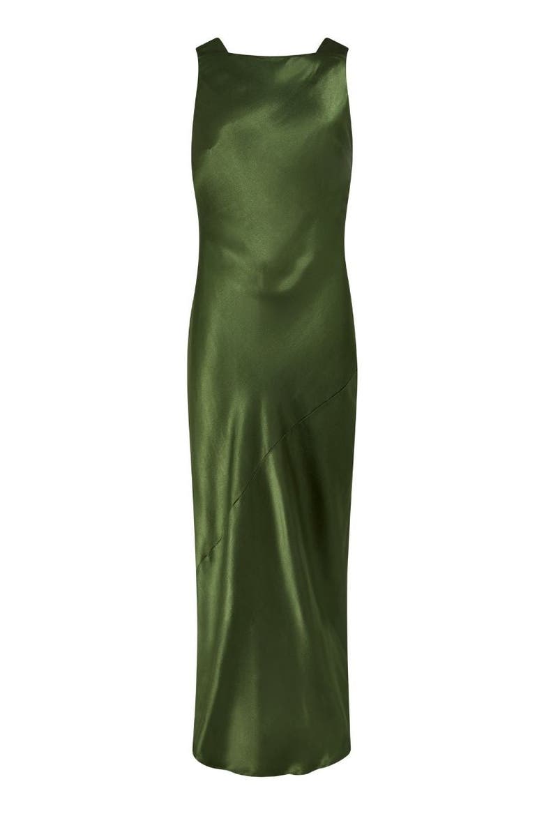 Paris Cross Back Dress, Alternate, color, Olive Green