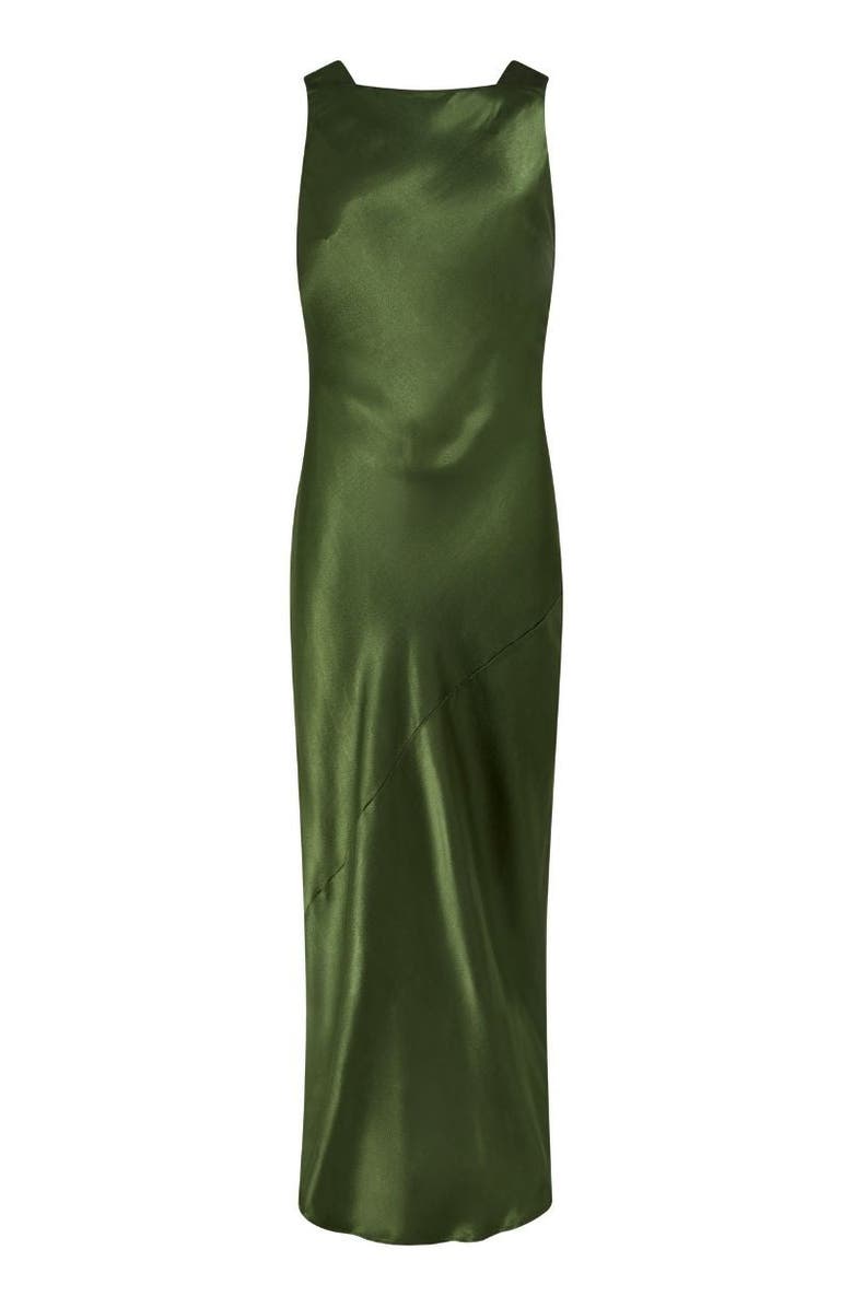 Rewritten Paris Cross Back Dress, Alternate, color, Olive Green