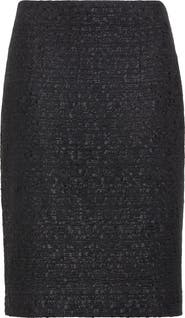 ST. JOHN Compact Tape Tweed Skirt