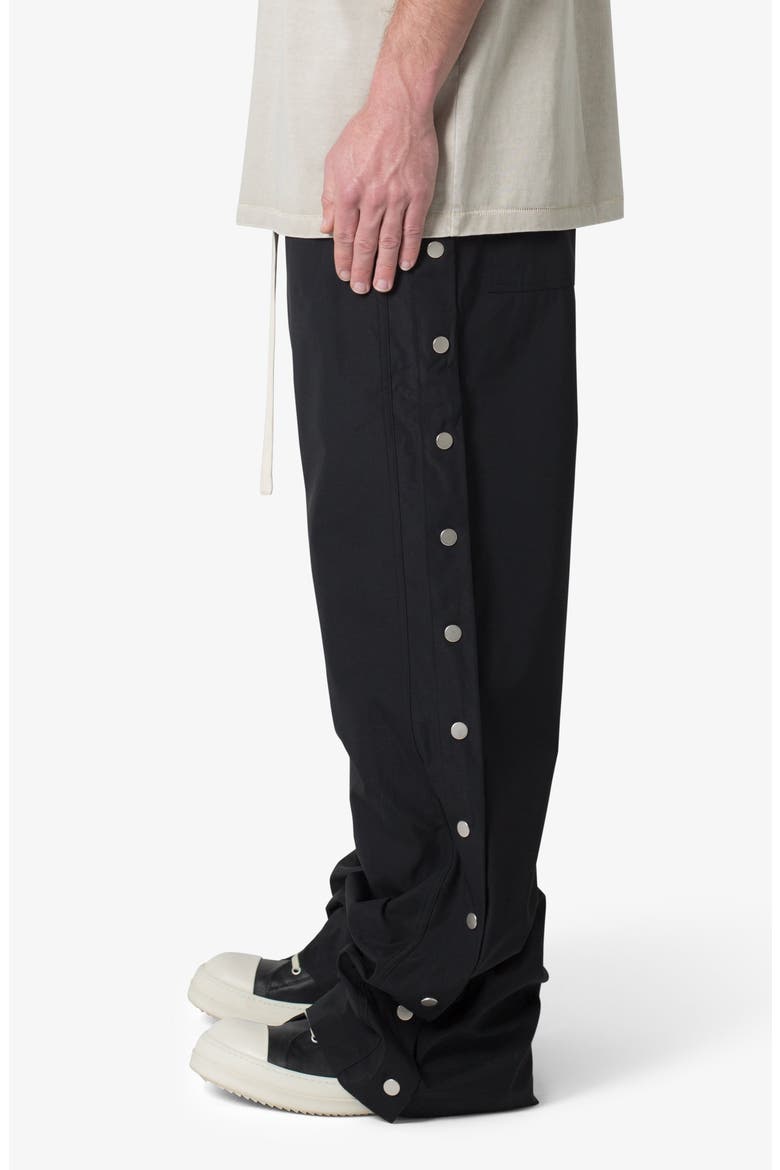 Oversize Side Snap Nylon Pants, Alternate, color, BLACK