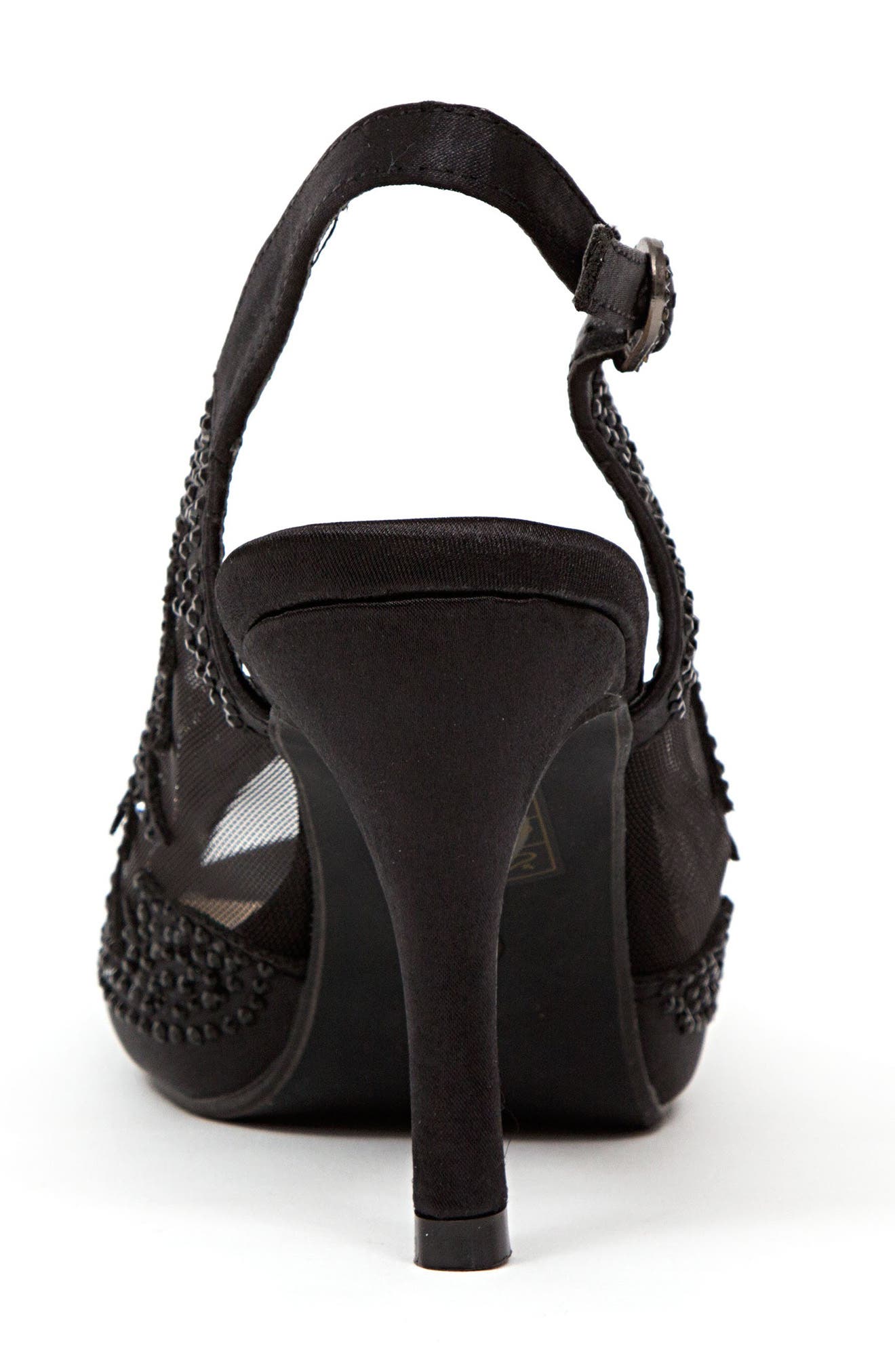 LADY COUTURE Dream Peep Toe Slingback Pump, Alternate, color, Black
