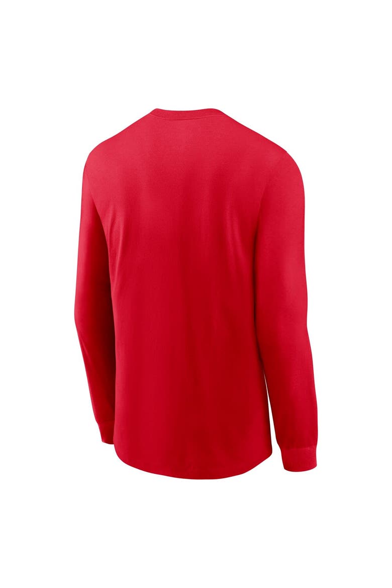 Men's Nike Red Georgia Bulldogs Legacy Arched Logo Long Sleeve T-Shirt, Alternate, color, Red