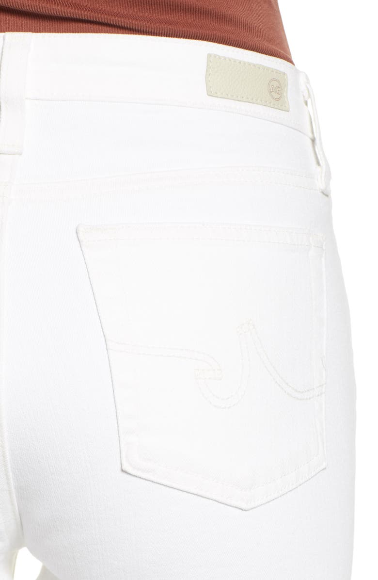 AG Mari High Waist Slim Straight Leg Jeans, Alternate, color, 01 Year Tonal White