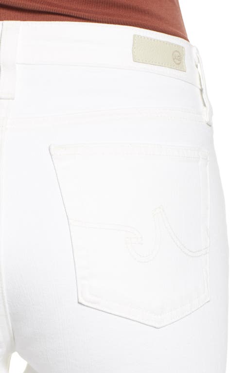 Ag Mari High Waist Slim Straight Leg Jeans In 01 Year Tonal White