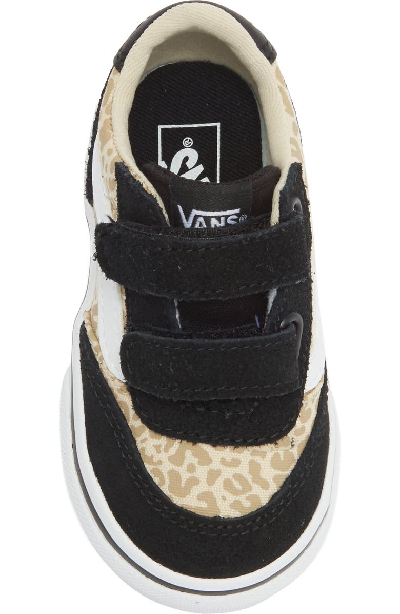 Vans Kids' Brooklyn Double Strap Sneaker, Alternate, color, Leopard Black