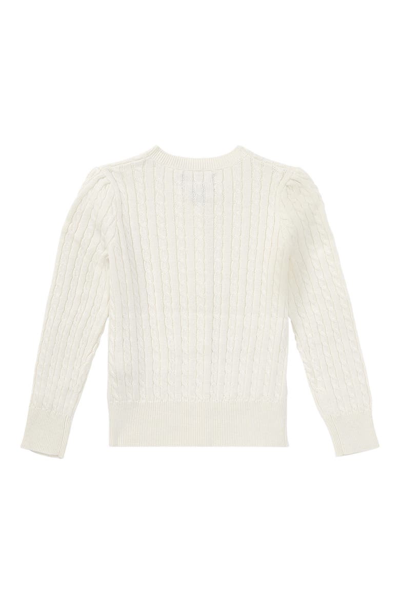 Kids' Mini Cable Knit Sweater, Alternate, color, WARM WHITE