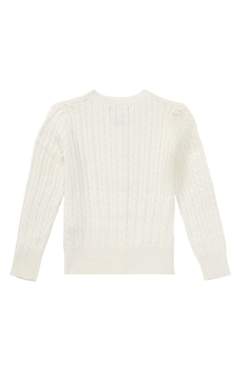 Polo Ralph Lauren Kids' Mini Cable Knit Cardigan, Alternate, color, Warm White