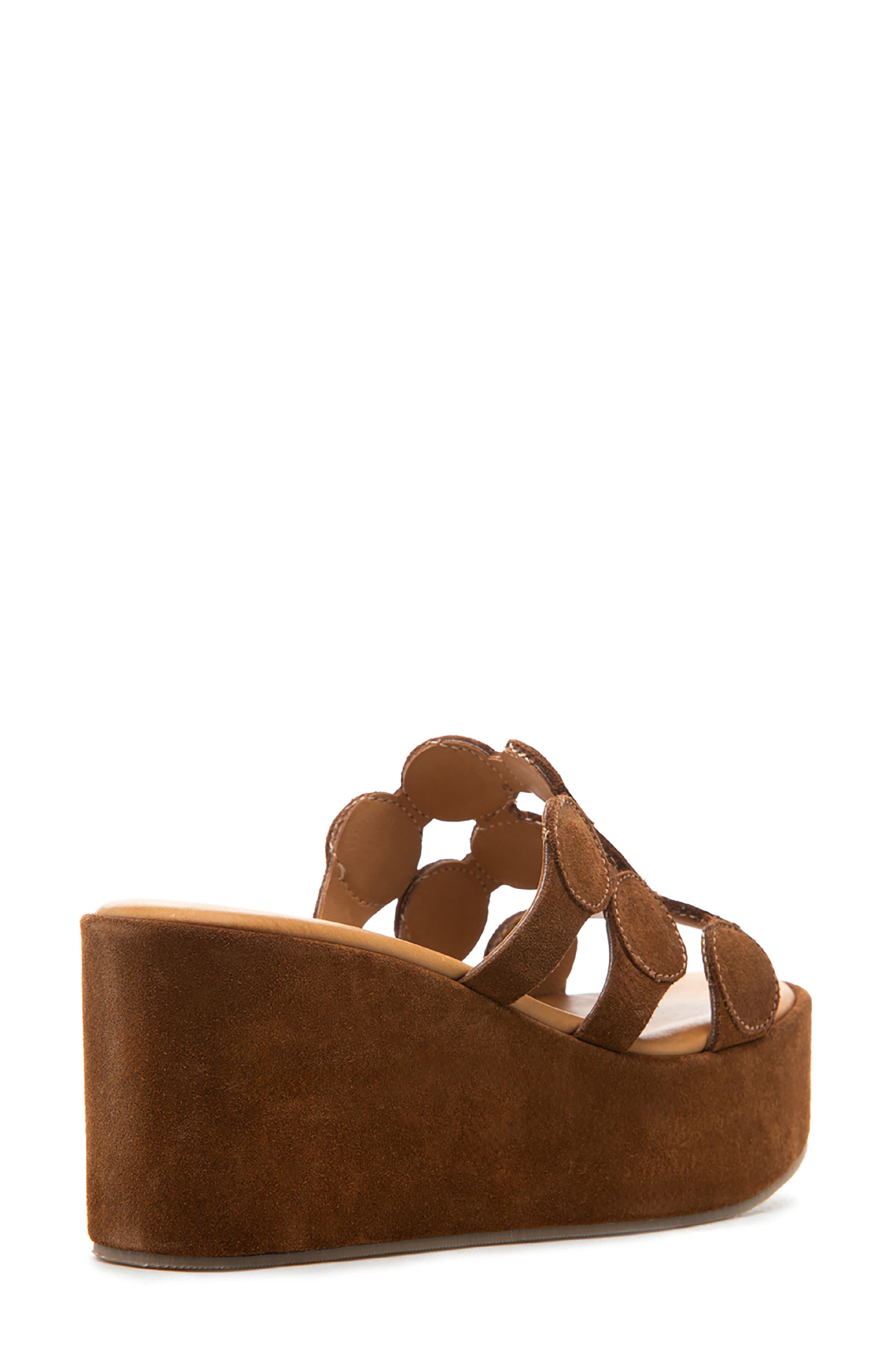 275 Central Shammy Platform Wedge Slide Sandal, Alternate, color, Brown