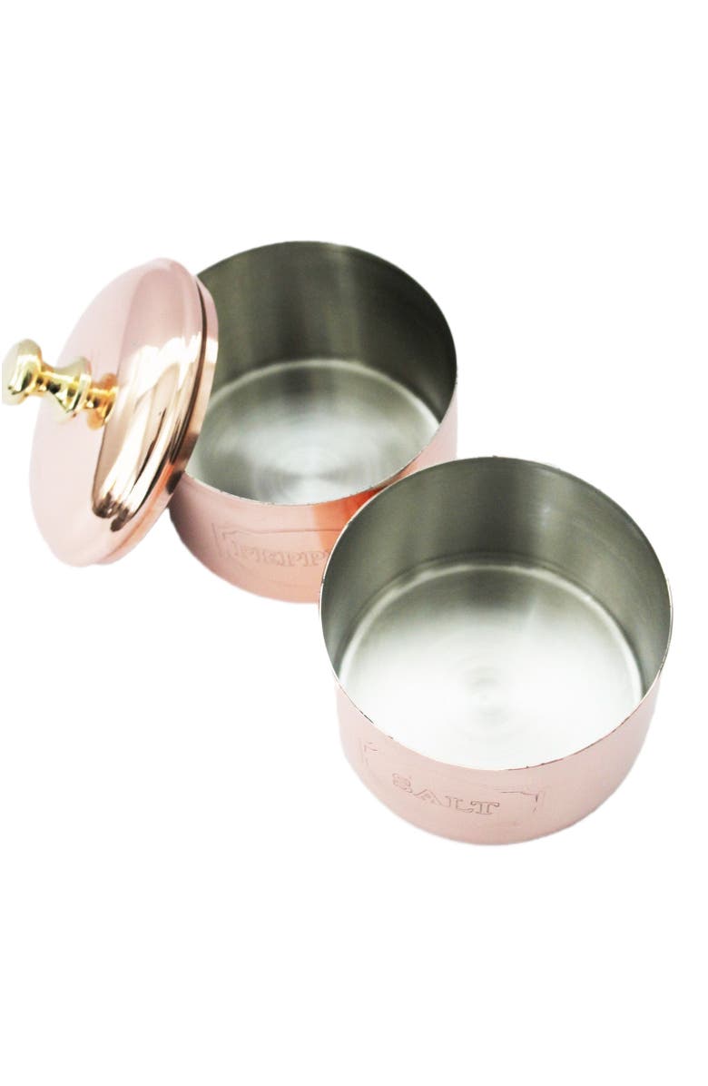 Coppermill Kitchen Vintage Inspired Copper Salt & Pepper Cellar, Alternate, color, Copper