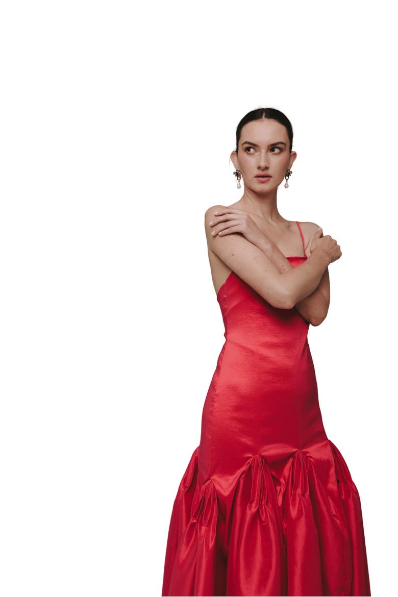 Triana Dress, Alternate, color, Scarllet