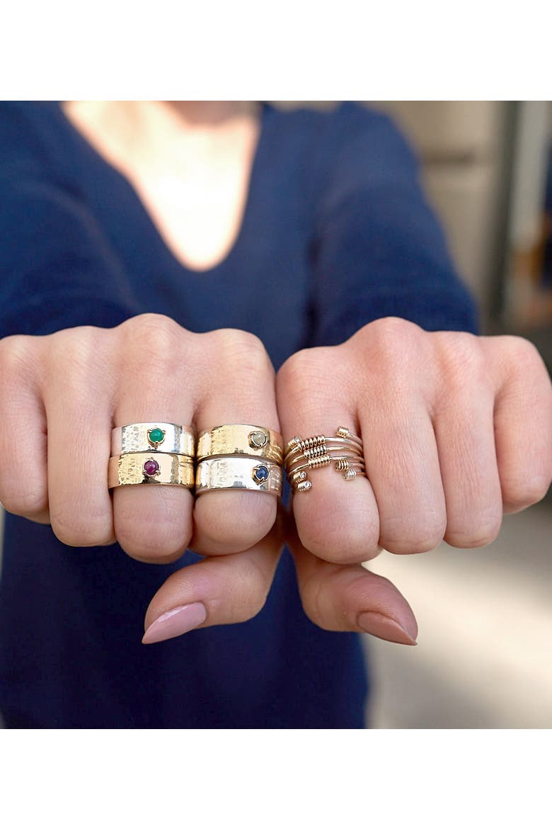 "Liquid Metal" Wide Band Claw Ring, Alternate, color, Ruby