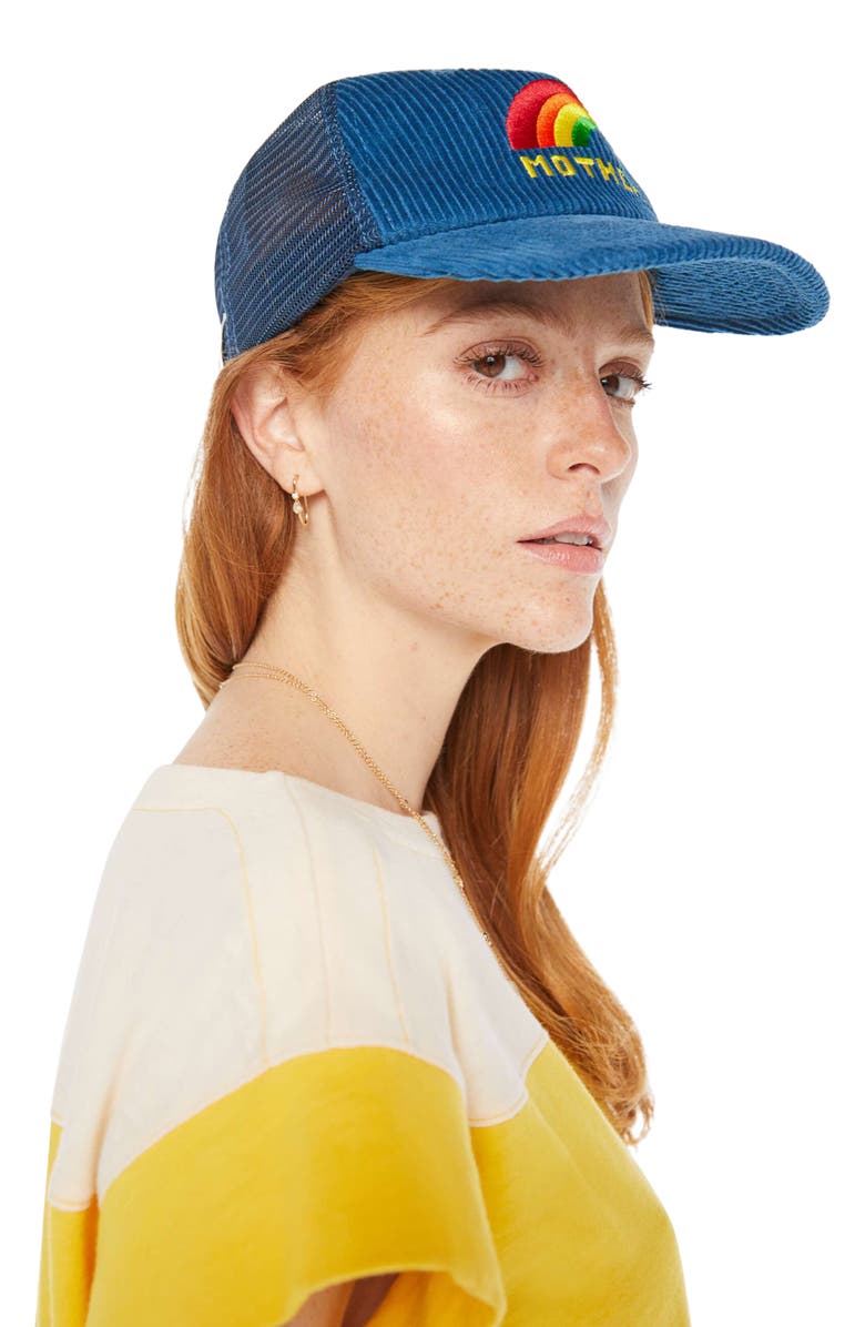 MOTHER The 10-4 Corduroy & Mesh Trucker Hat, Alternate, color,