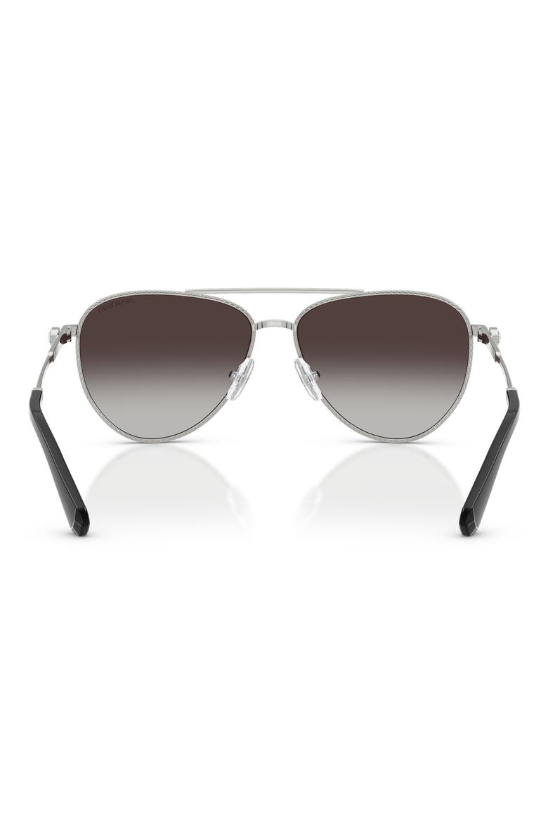 59mm Pilot Sunglasses, Alternate, color, SILVER / GRADIENT GREY