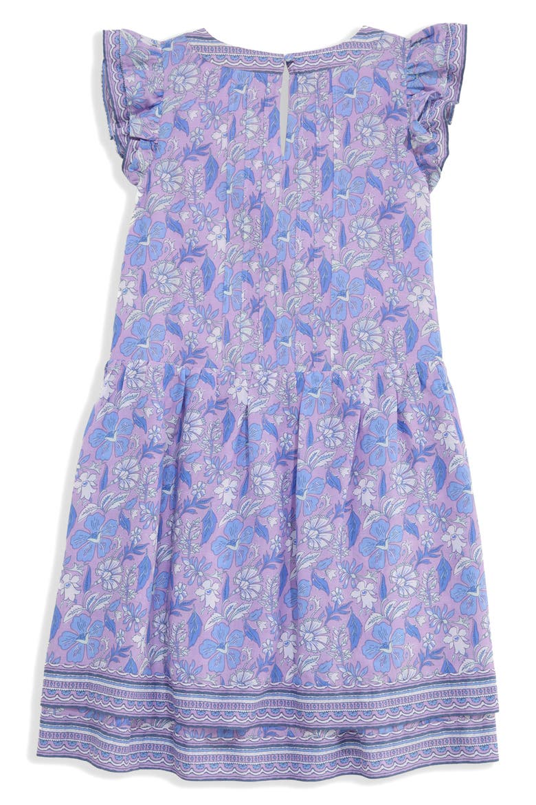 Kids' Pintuck Dress, Alternate, color, PRINT LILAC BREEZE