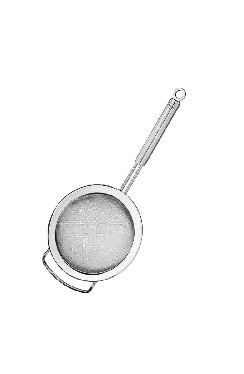 Rosle Stainless Steel Round Handle Fine Mesh Kitchen Strainer, 6.3-inch, Main, color, Silver