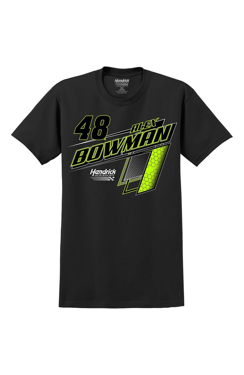HENDRICK MOTORSPORTS TEAM COLLECTION Men's Hendrick Motorsports Team Collection  Black Alex Bowman Lifestyle T-Shirt, Alternate, color, 