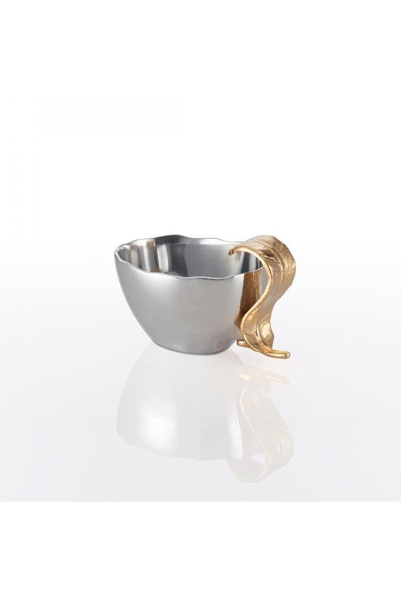 Feather Nut Dish, Main, color, Gold