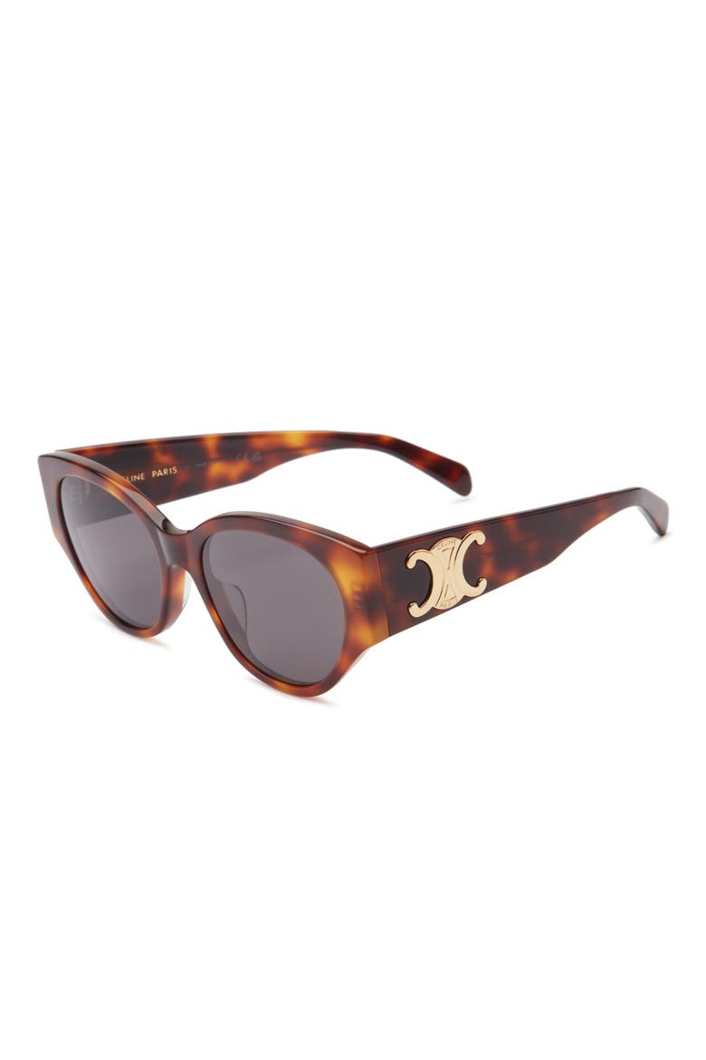 Maxi Triomphe 55mm Butterfly Sunglasses, Alternate, color, BLONDE HAVANA / SMOKE