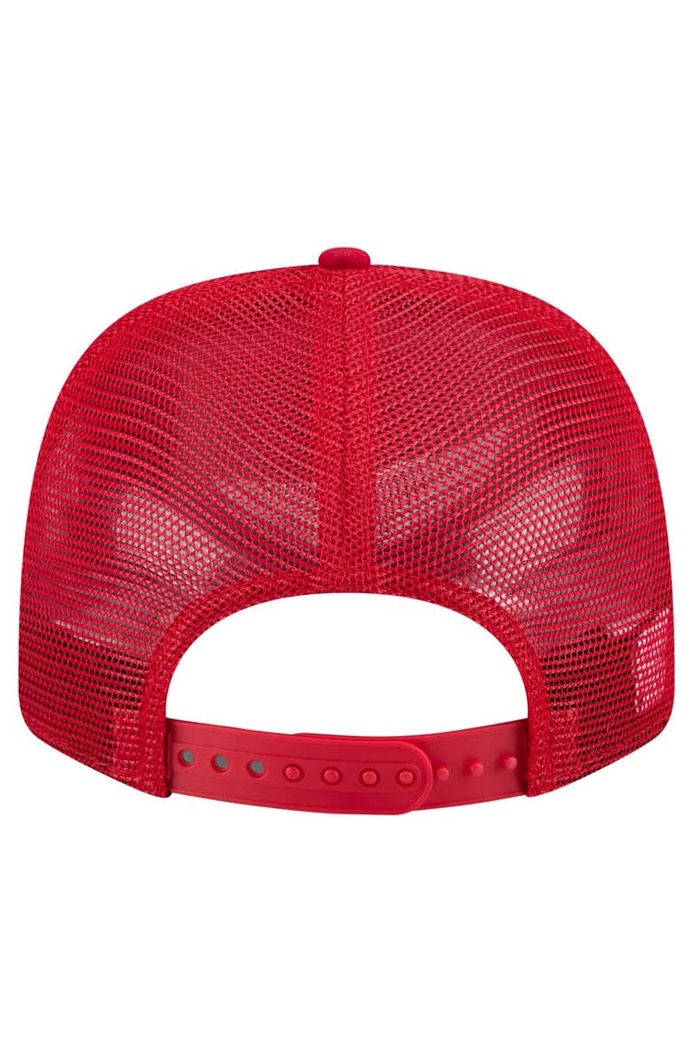 New Era Men's New Era Scarlet Ohio State Buckeyes Primary 9SEVENTY Trucker Stretch-Snap Hat, Alternate, color, 