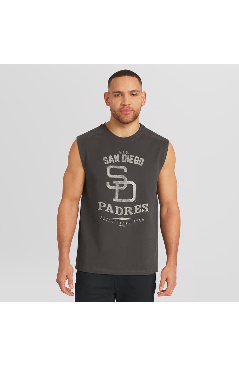 Darius Rucker Collection by Fanatics Men's Darius Rucker Collection by Fanatics Charcoal San Diego Padres Muscle Tank Top, Alternate, color, Charcoal