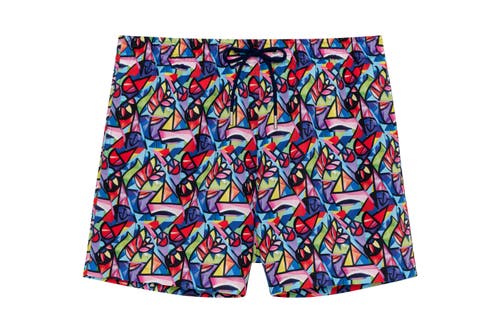 Hom Idylle Beach Boxer In Multico Print