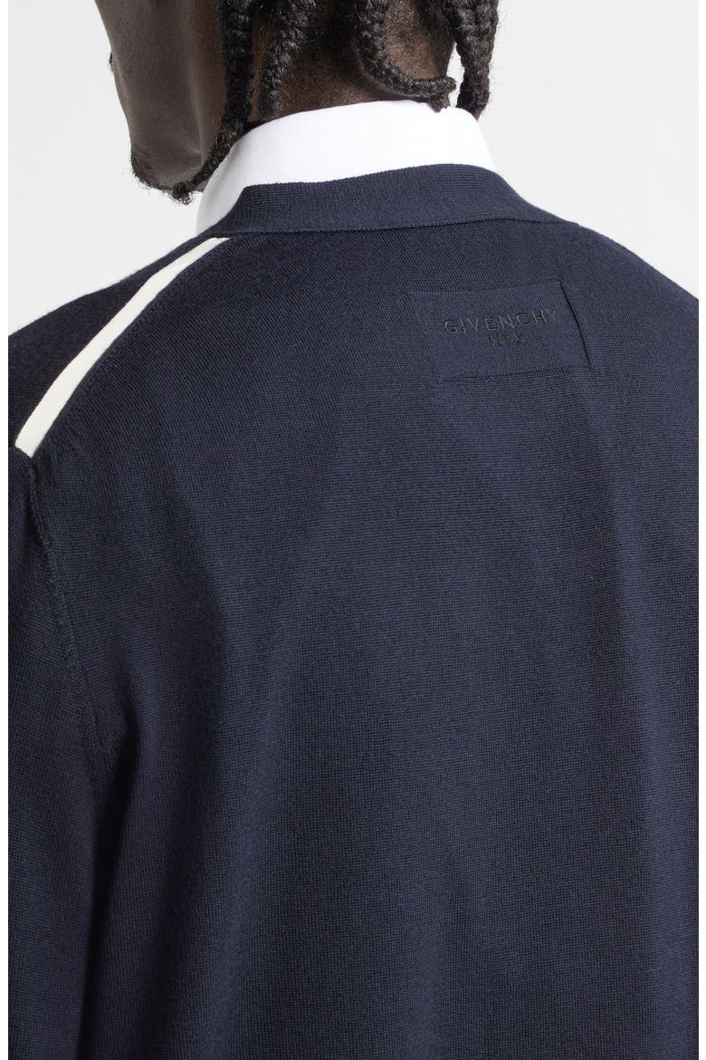 Cotton V-Neck Cardigan, Alternate, color, DARK NAVY