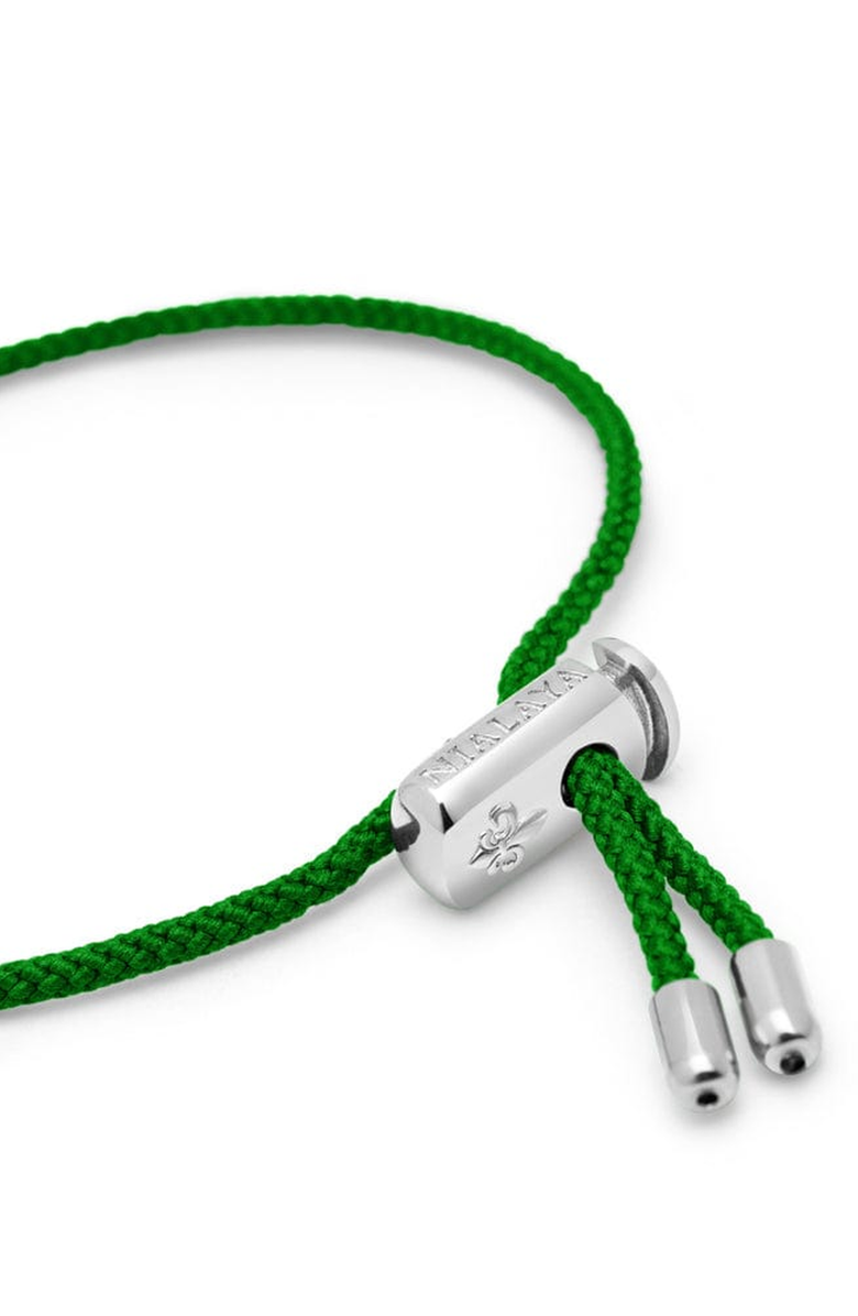 Nialaya Green Adjustable Lock String Bracelet, Alternate, color, Green