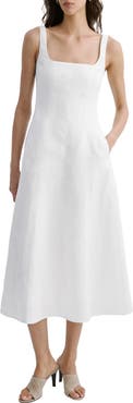 MANGO Sleeveless A-Line Midi Dress