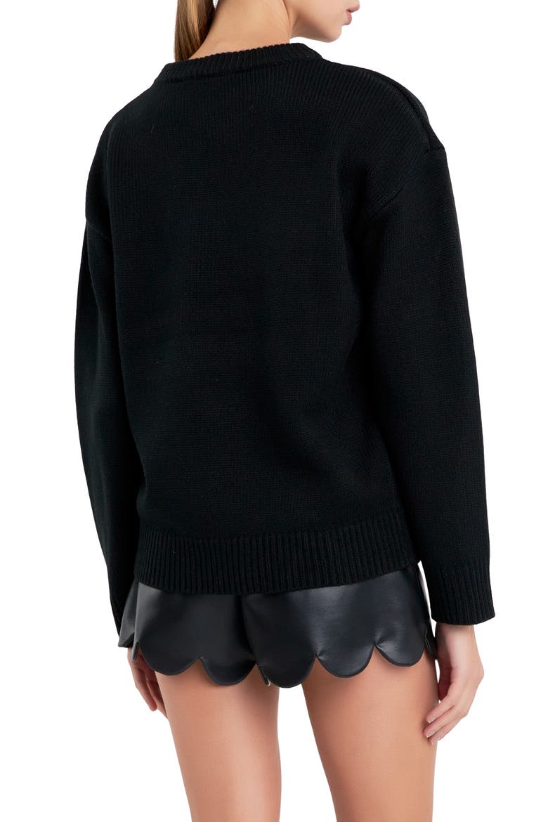 Lettering Sweater, Alternate, color, BLACK
