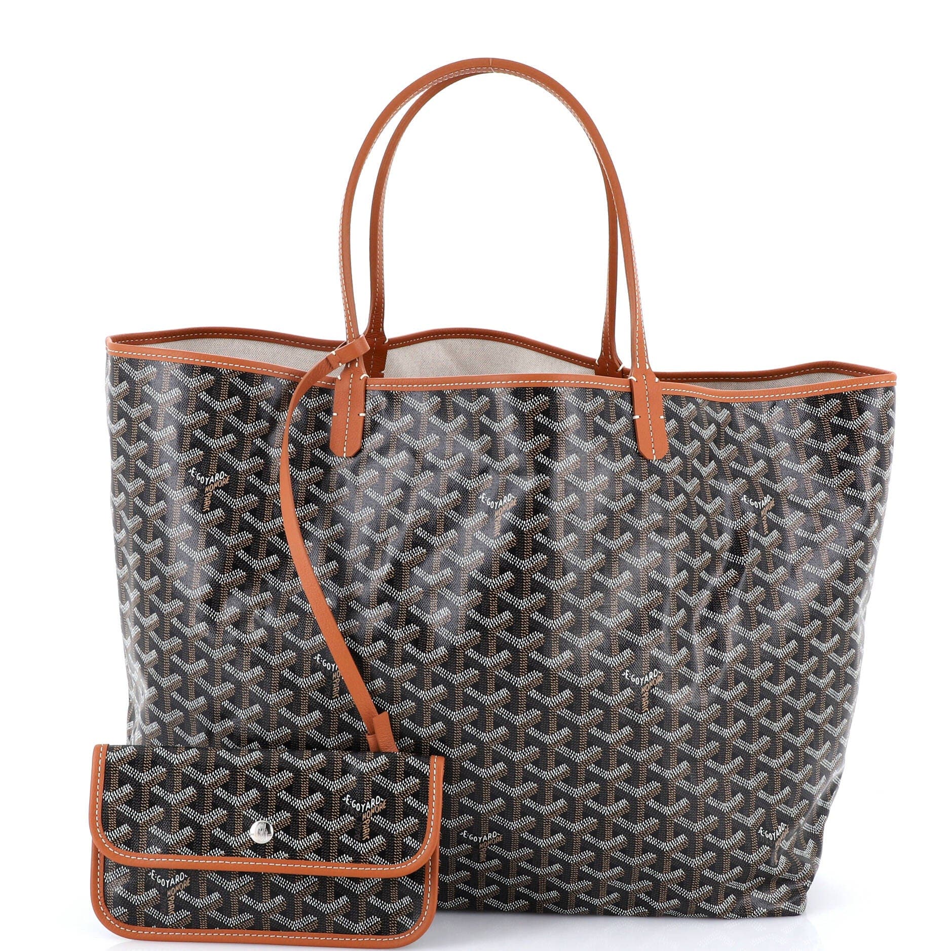 Pre-Owned Goyard Saint Louis Tote Coated Canvas GM, Alternate, color, Brown