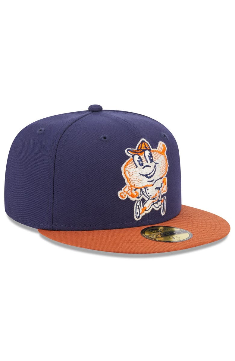 New Era Men's New Era Navy Montgomery Biscuits Authentic Collection Alternate Logo 59FIFTY Fitted Hat, Alternate, color, 