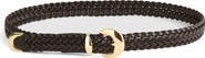 Madewell Domed Buckle Woven Leather Wide Belt