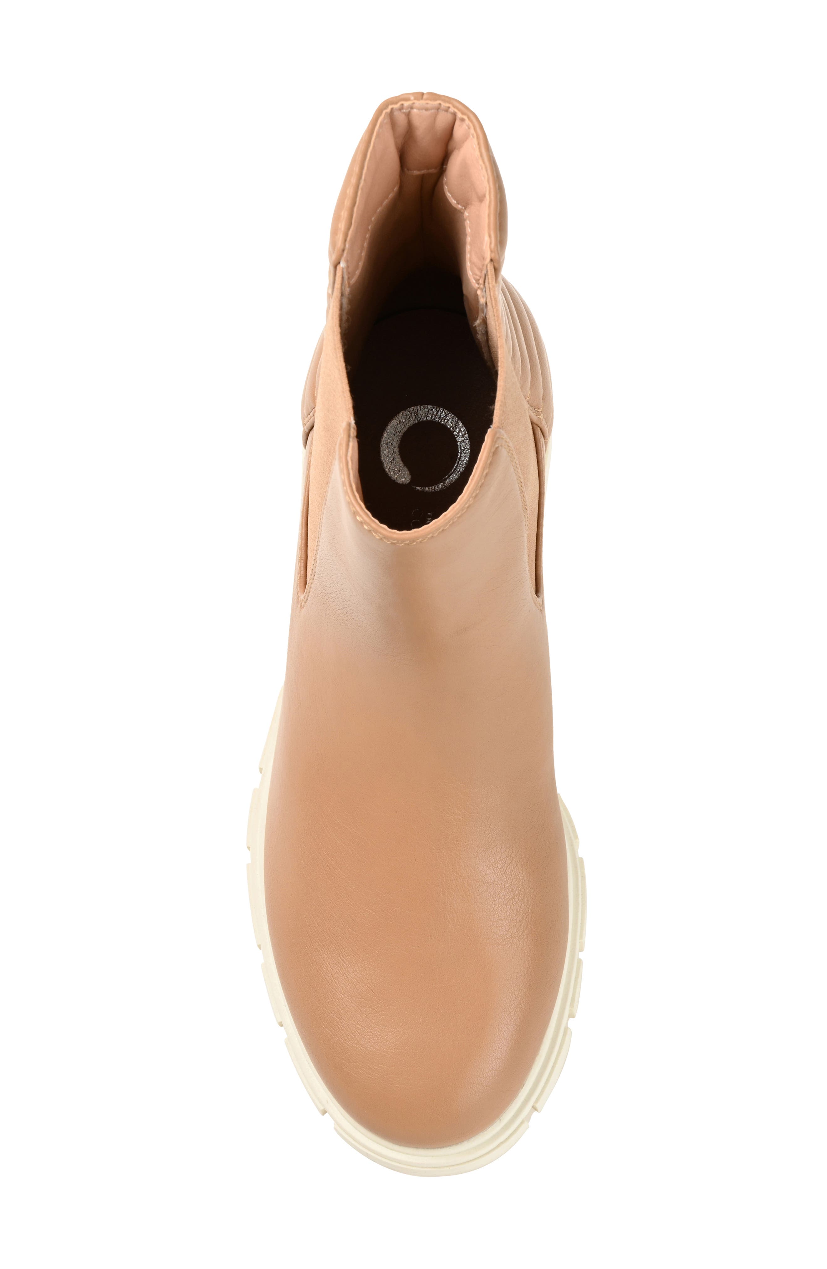 Journee Collection Tatiana Lug Sole Chelsea Boot, Alternate, color, Brown