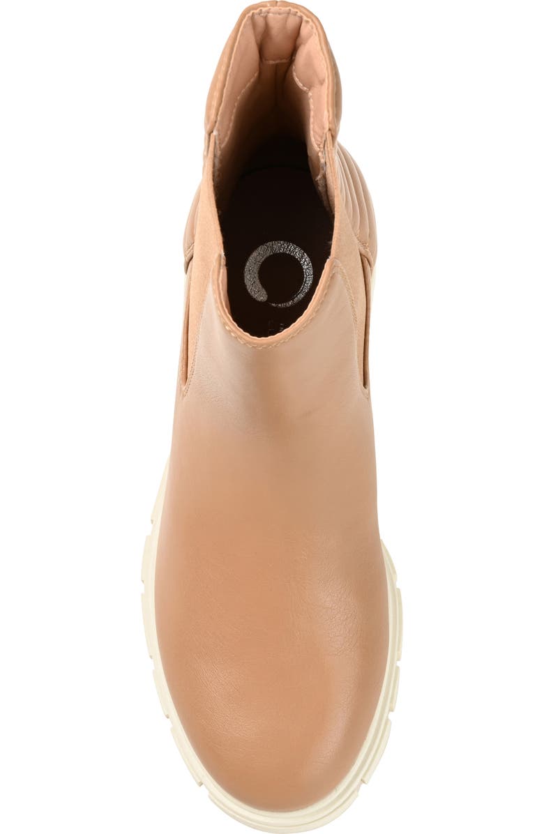 Journee Collection Tatiana Lug Sole Chelsea Boot, Alternate, color, Brown