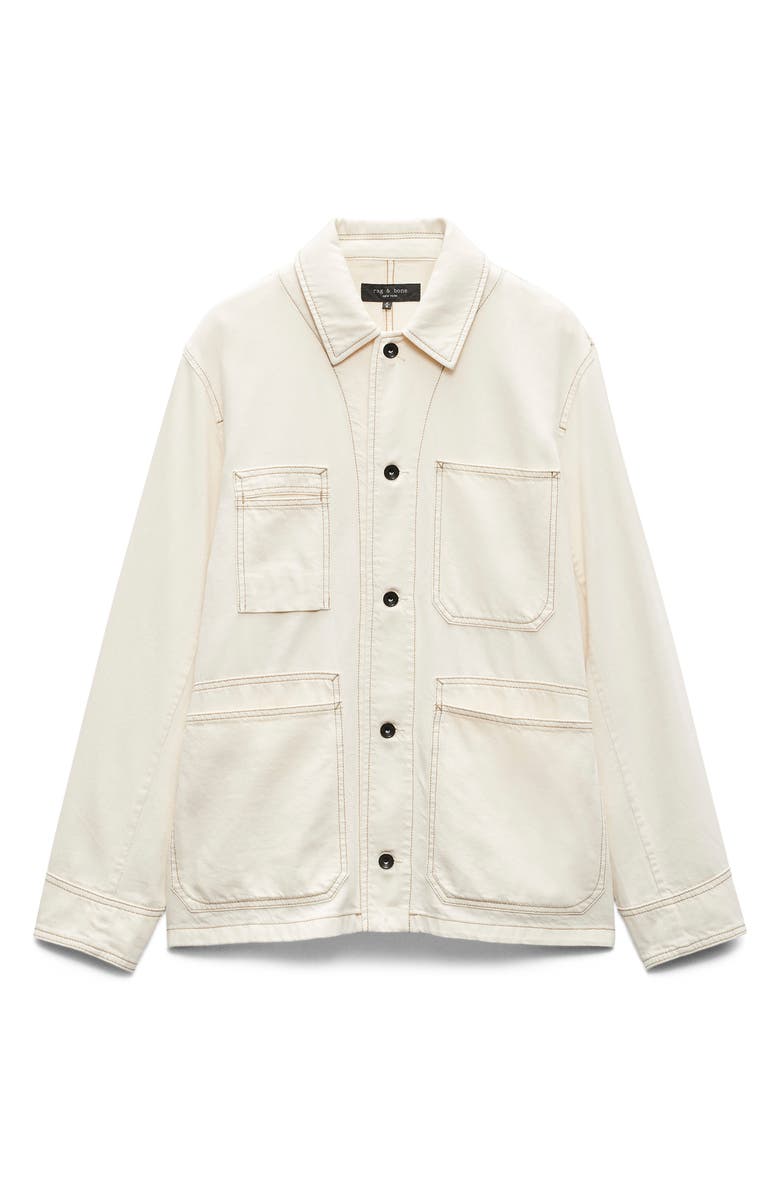 rag & bone Graham Denim Chore Jacket, Alternate, color, Ecru