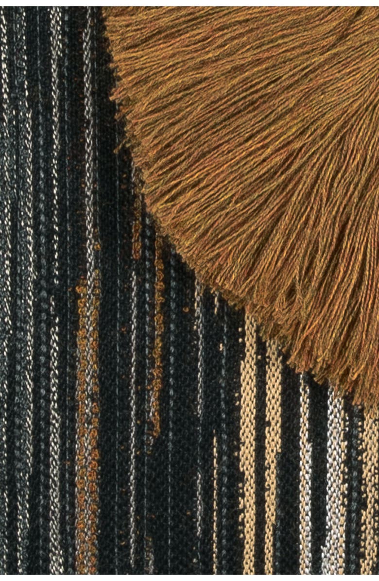 Elaine Smith Ingenuity Harvest Hand Knotted Macrame Indoor & Outdoor Woven Accent Pillow, Alternate, color, Harvest