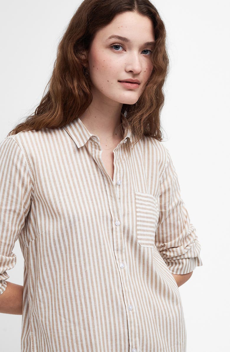 Barbour Seaglow Chambray Shirt Dress, Alternate, color, 