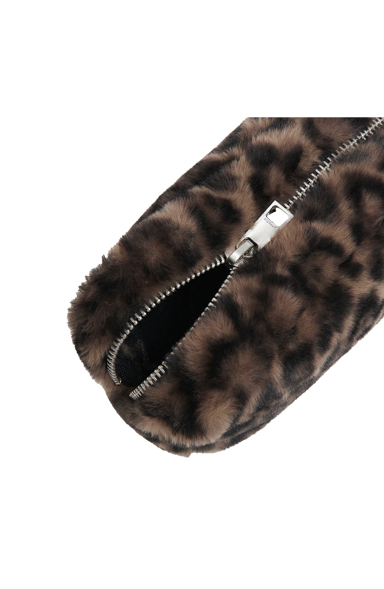 Apparis Noor Leopard Print Faux Fur Pouch, Alternate, color, 