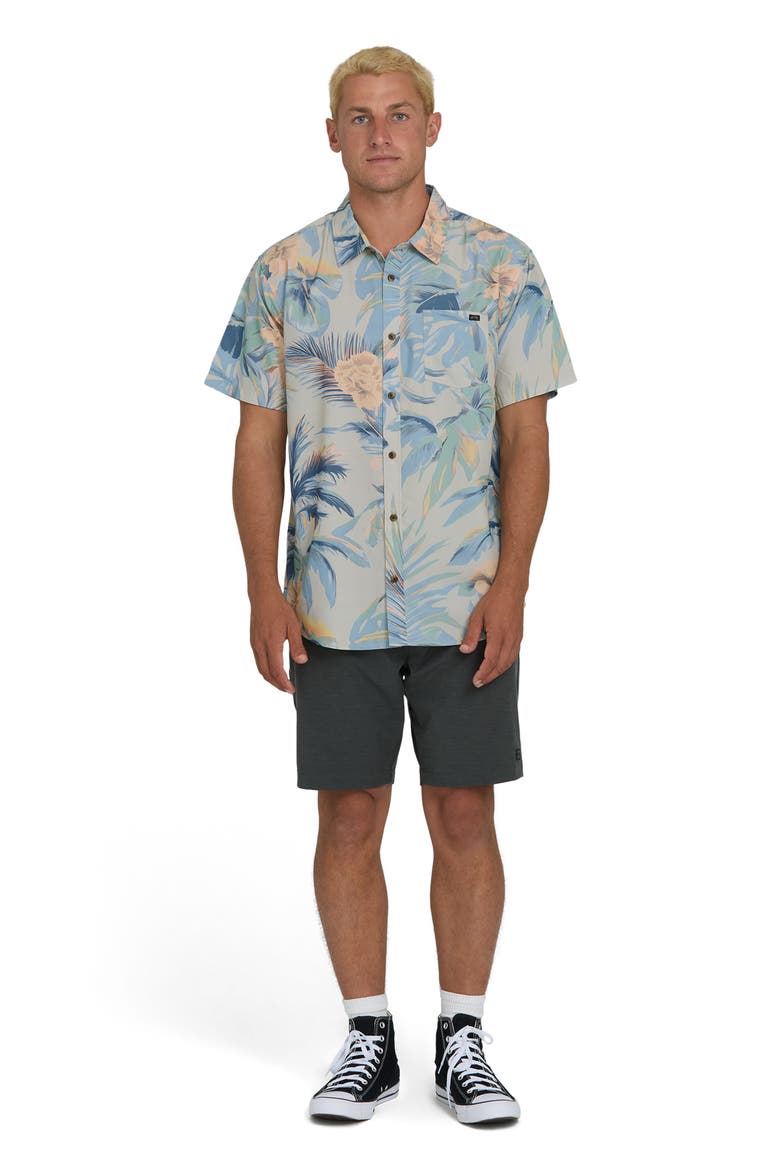 Sundays Lounge Short Sleeve Button-Up Shirt, Alternate, color, BLUE HORIZON