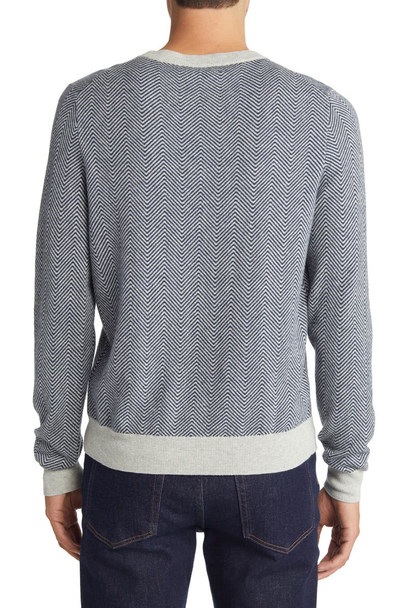 Scott Barber Herringbone Crewneck Sweater, Alternate, color,