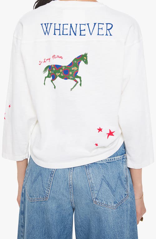Mother The Footballer Long Sleeve T-shirt In White