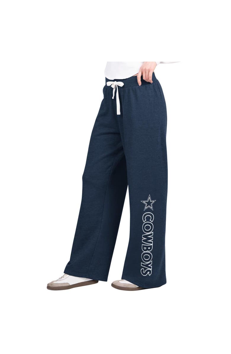 G-III 4HER BY CARL BANKS Women's G-III 4Her by Carl Banks Navy Dallas Cowboys Field Wide Leg Sweatpants, Main, color, Navy