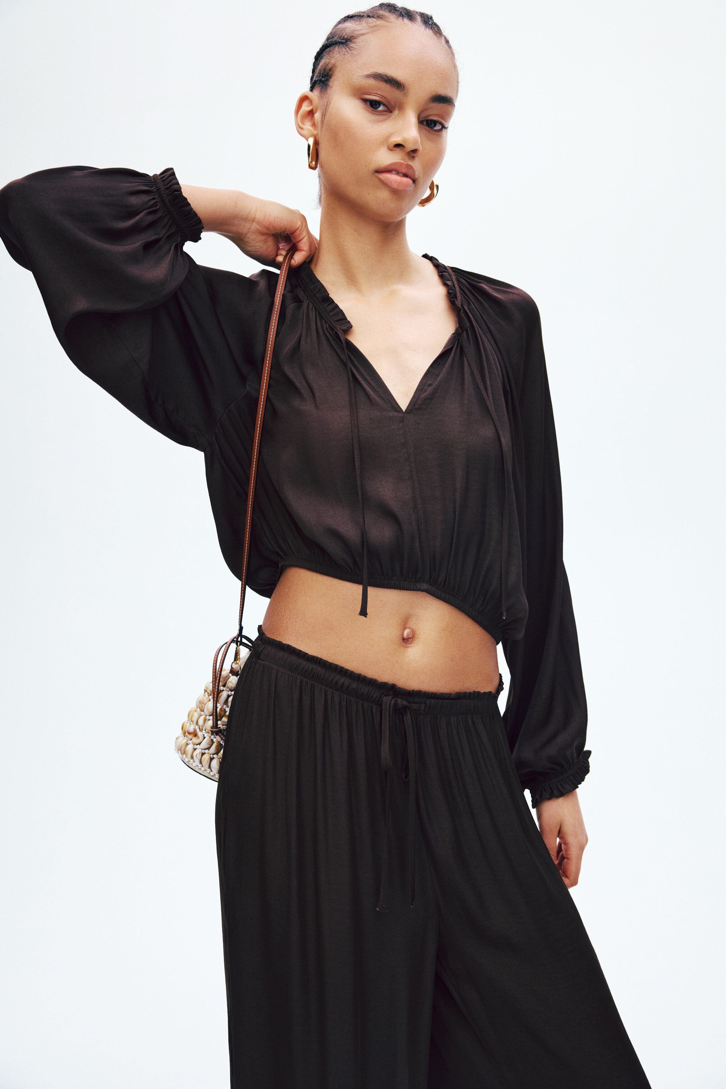 Balloon-sleeved Blouse - image 2