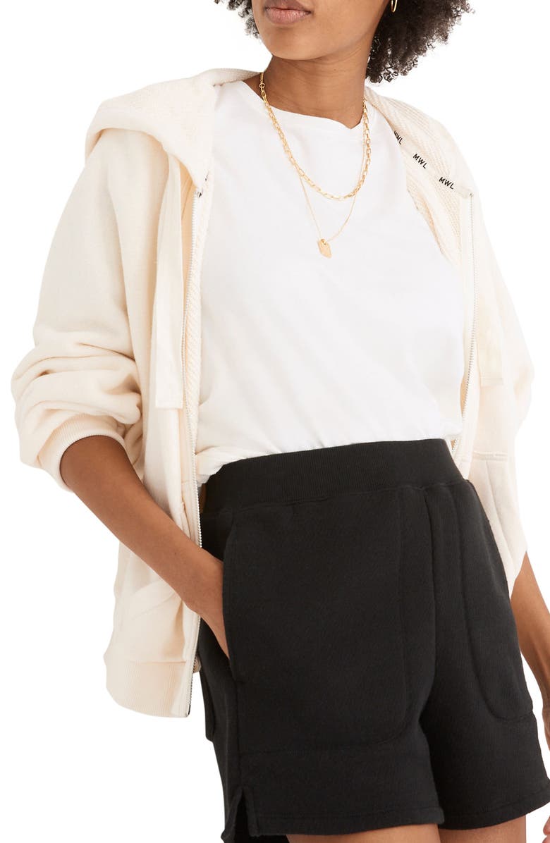 Madewell MWL Airyterry Stitched Pocket Sweat Shorts, Main, color, 