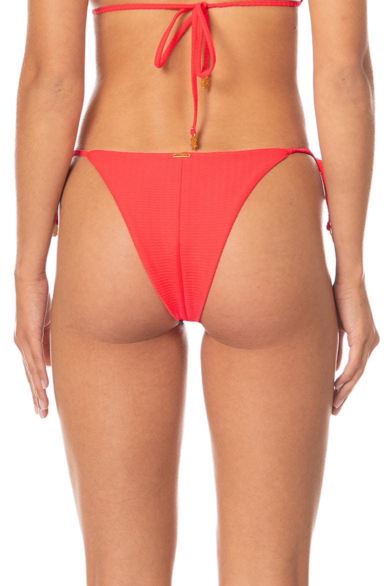 Sunset Punch Sunflash Side Tie Bikini Bottoms, Alternate, color, BRIGHT RED