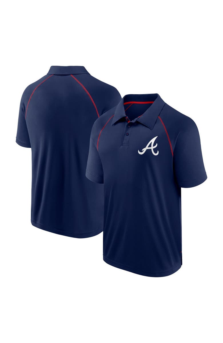 FANATICS Men's Fanatics Navy Atlanta Braves Strong Alone Raglan Polo, Main, color, 