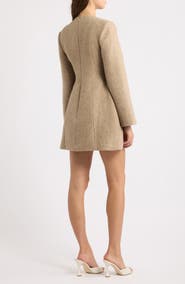 Odd Muse Wool Blend Herringbone Minidress