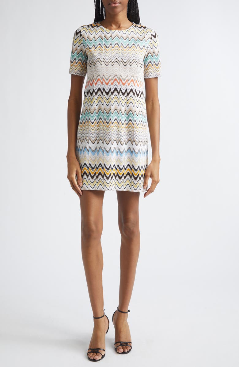 Missoni Zigzag Raschel Knit Minidress, Main, color, Multicolor Beige On Light Base