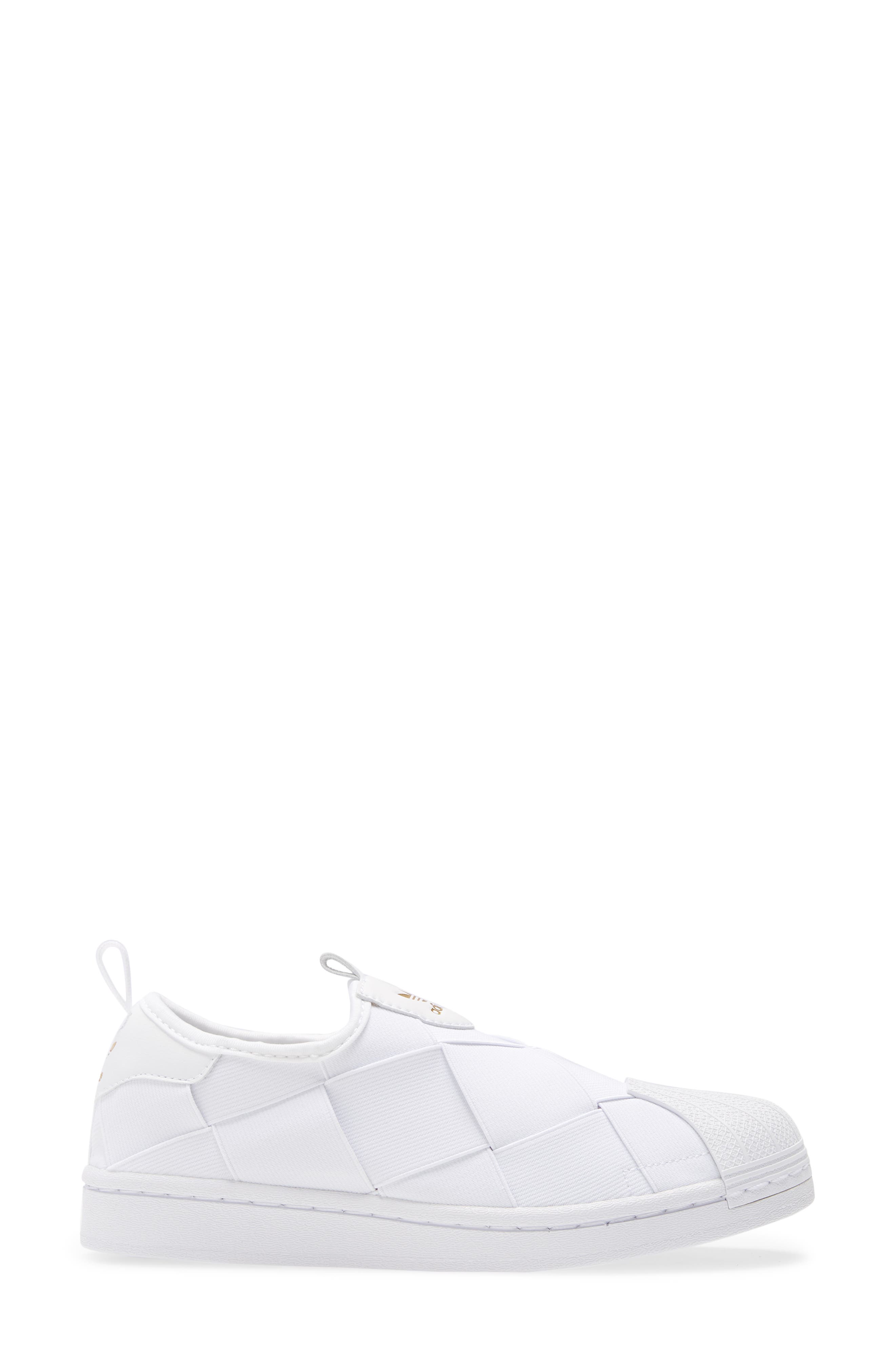 Superstar Slip-On Sneaker, Alternate, color, WHITE/ WHITE/ GOLD